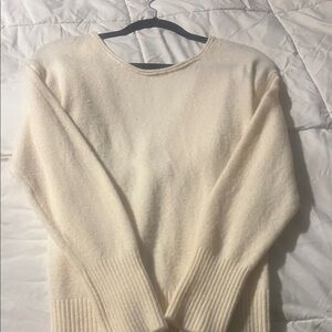 Victoria secret lace up Elegant Cream Sweater